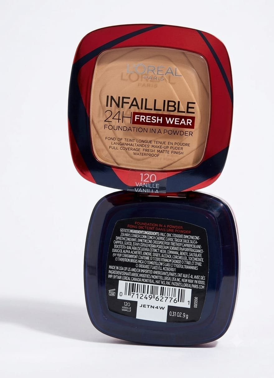 L'Oréal Paris Infallible 24H Fresh Wear Powder Foundation (Full Coverage & Waterproof)